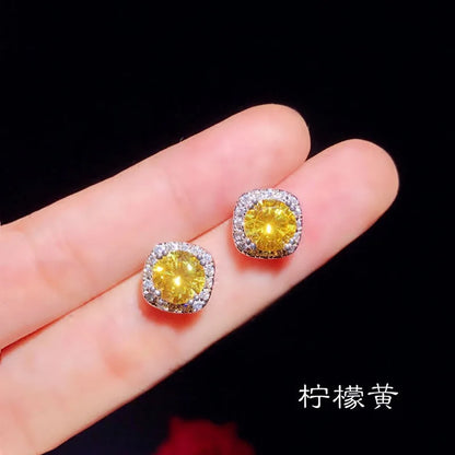 D VVS1 Moissanite Stud Earrings S925 Platinum Plating - Smarsty