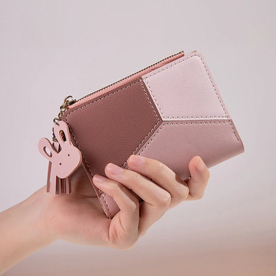 Women's Wallet PU Leather Women's Wallet Made of Leather Women Purses Card Holder Foldable Portable Lady Coin Purses - Smarsty