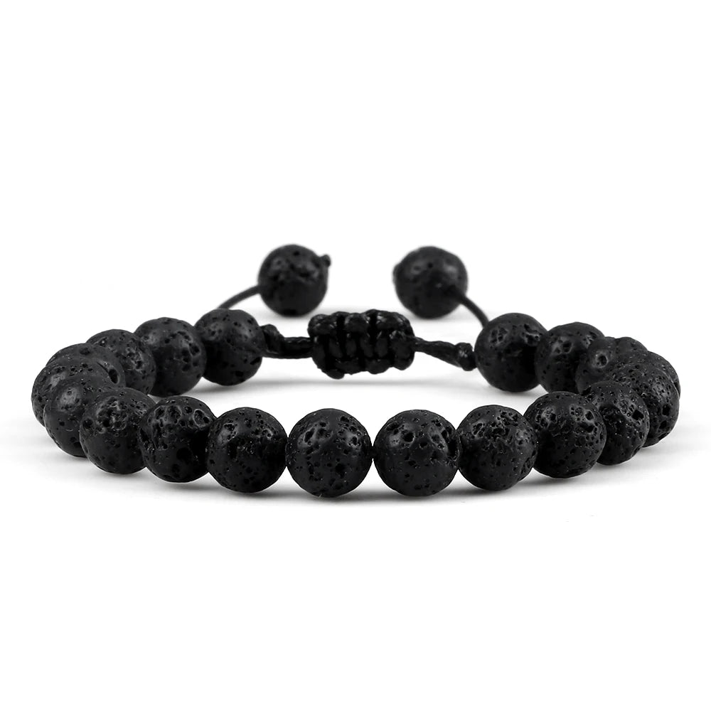 Adjustable 8mm Tiger Eye Beads Bracelet for Yoga Healing - Smarsty