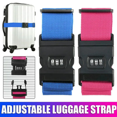 Luggage Strap Anti-theft Luggage Buckle  Password Adjustable Bundling Packing Baggage Belt Suitcase Trunk Belts Bag Accessories - Smarsty
