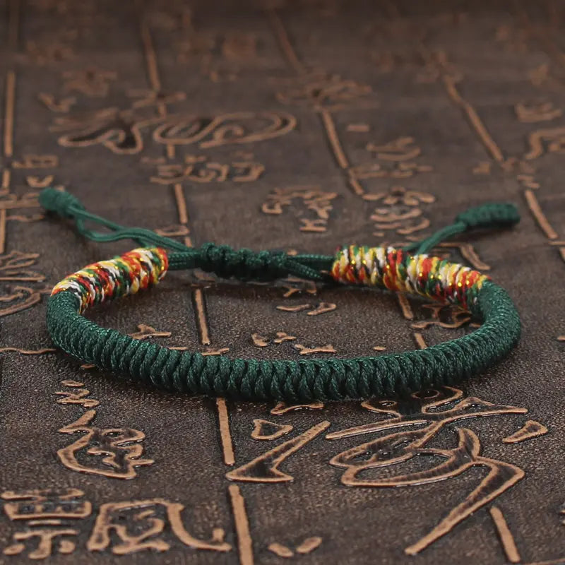 Tibetan Buddhist Lucky Bracelet Adjustable Red Thread Braid - Smarsty