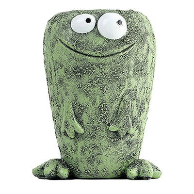 Funny Frog Planter Resin Cartoon Frog Flower Container Cute Frog Succulent Pot Small Frog Planter Ornament for Indoor Plants