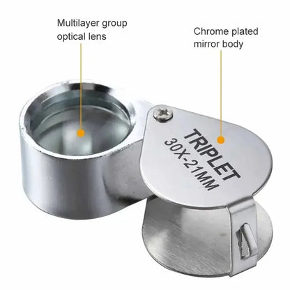 10-30X Pocket Loupe Magnifier for Jewelry Inspection - Smarsty