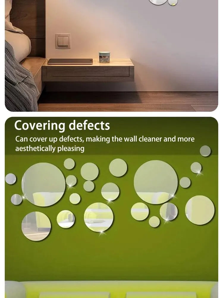 3D Acrylic Mirror Wall Stickers for Stunning Room Decor - Smarsty