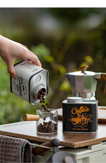 1/2pcs Household Kitchen Storage Jar, Sealed Coffee Bean Jar, Outdoor Camping Coffee Bean Moisture-Proof And Fresh-Keeping Jar