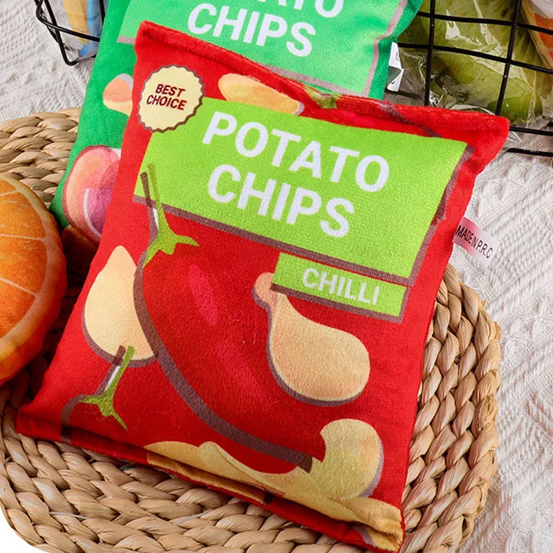 Funny Dog Crisps Squeaky Chew Toys for Small Pets - Smarsty