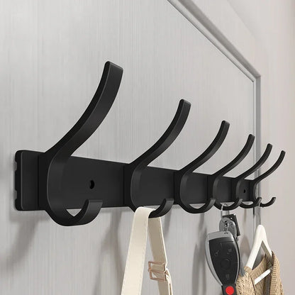 Black Aluminum Robe Hooks for Towel and Coat Storage - Smarsty
