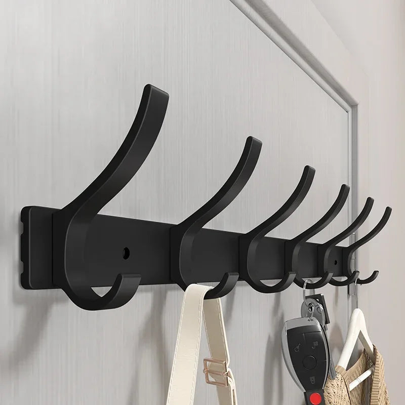 Black Aluminum Robe Hooks for Towel and Coat Storage - Smarsty