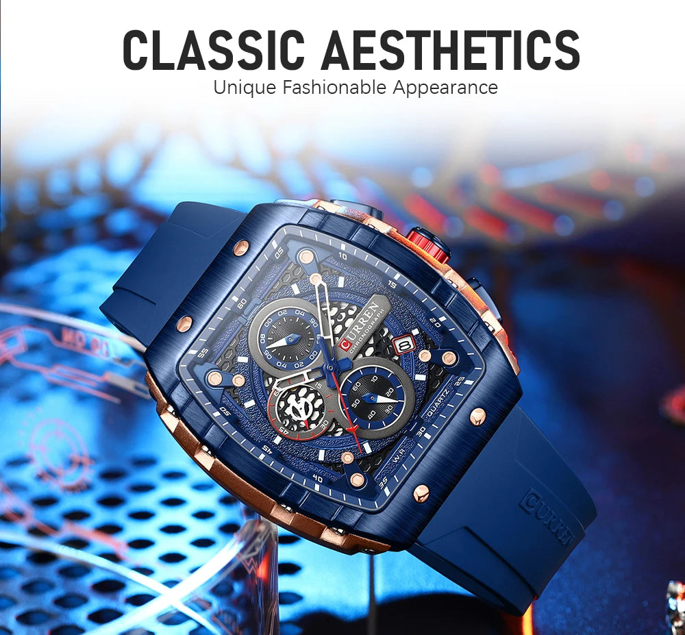 Curren Sports Large Dial Casual Quartz Watch - Smarsty