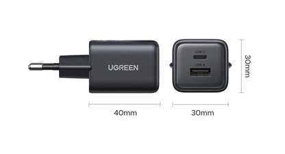 20W GaN USB C Charger PD3 Quick Charge Mini Compact - Smarsty