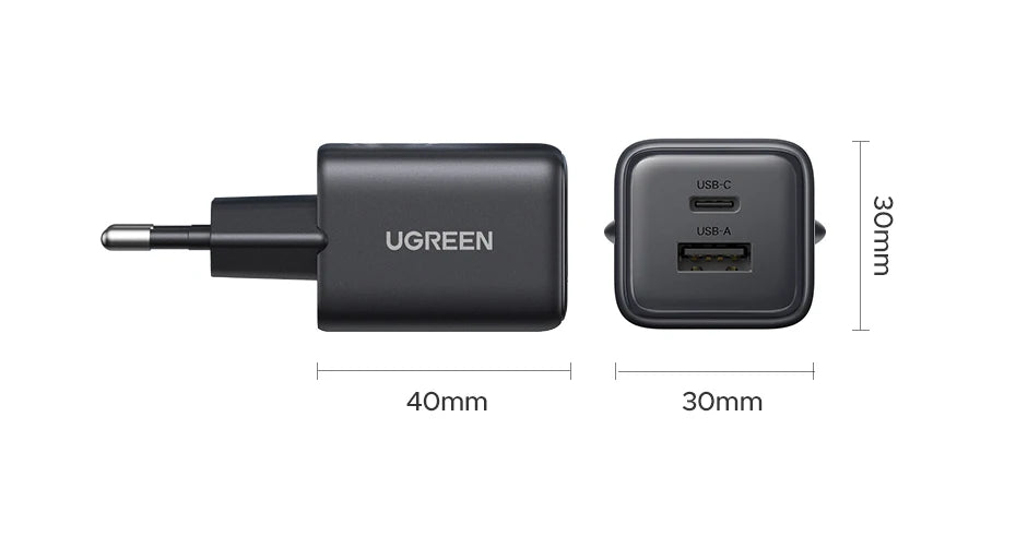 20W GaN USB C Charger PD3 Quick Charge Mini Compact - Smarsty
