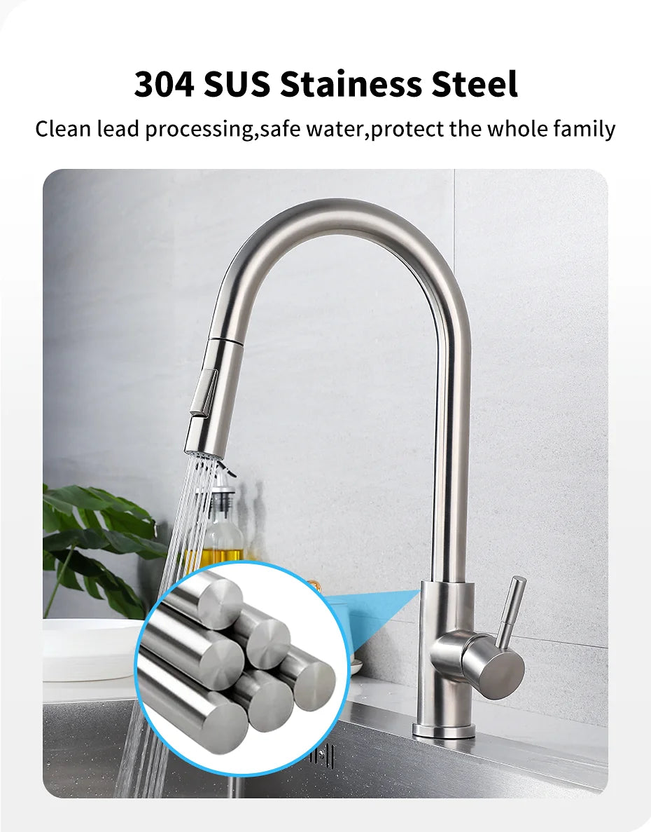 Smart Touch Kitchen Faucet with Sensor Control - Smarsty