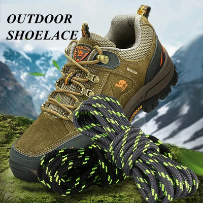 Round Climbing Shoelaces Hiking Walking Shoe Laces Work Boot Shoelace Outdoor Mountaineering Non Slip Duty Durable Shoestrings - Smarsty