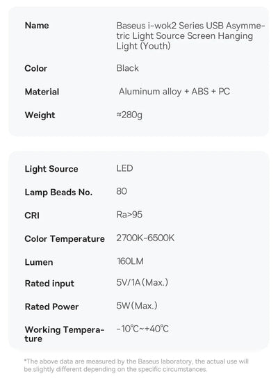 Baseus LED Screen Light Desk Lamp for Reading - Smarsty
