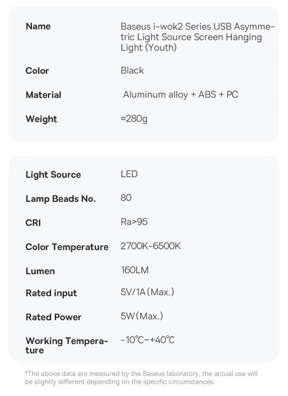 Baseus LED Screen Light Desk Lamp for Reading - Smarsty