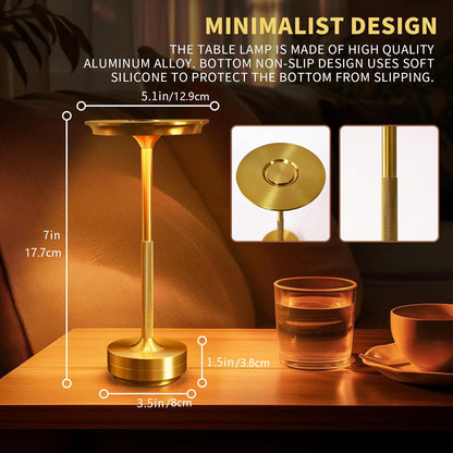 Wireless LED Touch Sensor Table Lamp for Bedroom Decor - Smarsty