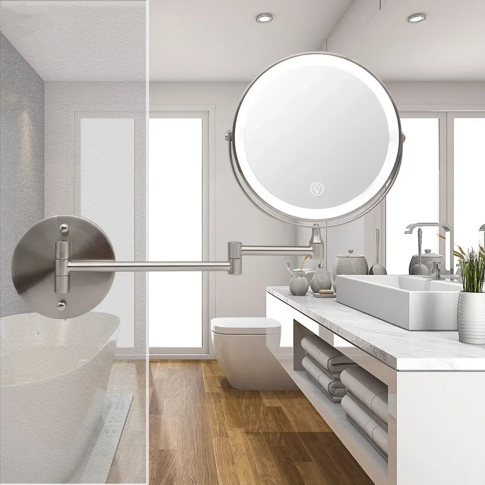 Wall Mounted Makeup Mirror with 10x Magnification - Smarsty