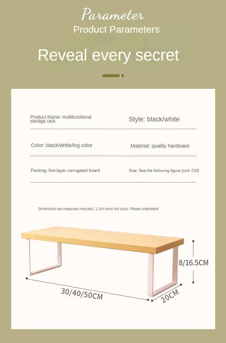 30/40/50cm Monitor Raised Shelf Office Laptop Bracket Desktop Computer Stand Desktop Rack Home Storage Holders Organizer by Smarsty