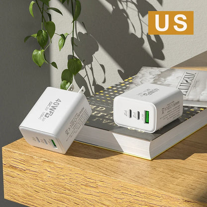 40W USB C PD Fast Charger Multi Port iPhone Xiaomi - Smarsty