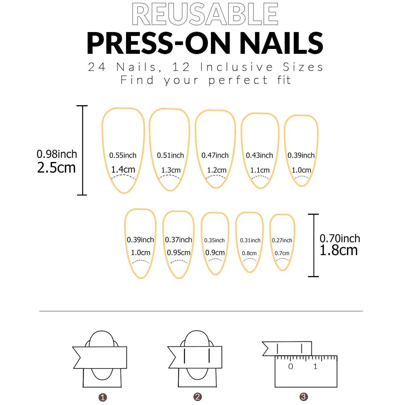 24 Piece Long French Minimalist Color Matching Nails Set - Smarsty