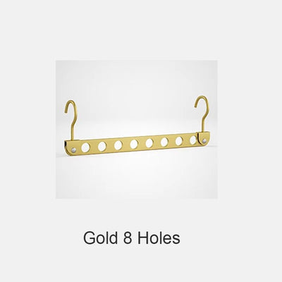 8 Holes Storage Rack for Clothes Hanger Organizer Foldable Rotatable Magic Metal Hangers Storage Rack Wardrobe Space Saver Hook by Smarsty