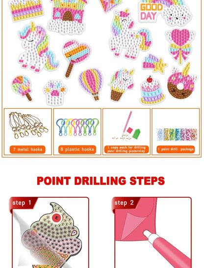 Children's Cartoon Unicorn Diamond Painting Craft Set - Smarsty