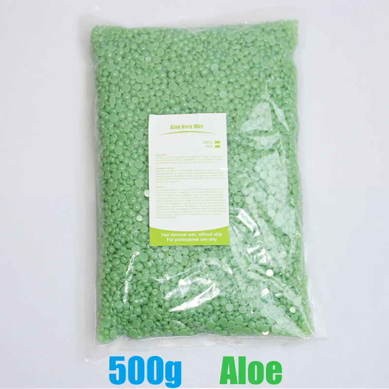 500g/200g/50g Hard Wax Beans for Hair Removal Body European Brazilian Pearl for Wax Warmer Waxing Beans for Wax Heater Machine - Smarsty
