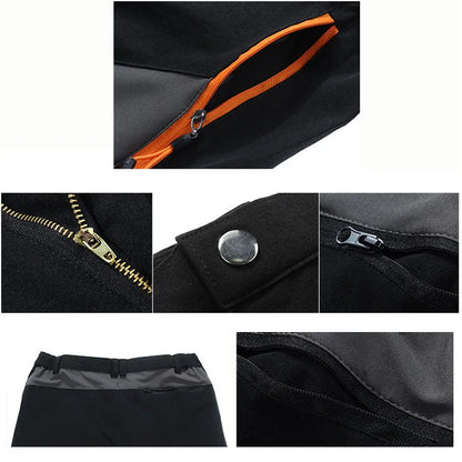 TRVLWEGO Men Summer Hiking Pants Wear-resistant Water Splash Prevention Quick Dry UV Proof Elastic Thin Camping Trousers