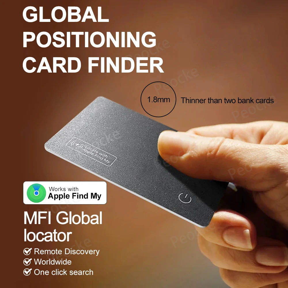 Ultra-Thin GPS Wallet Tracker with Bluetooth Connectivity - Smarsty