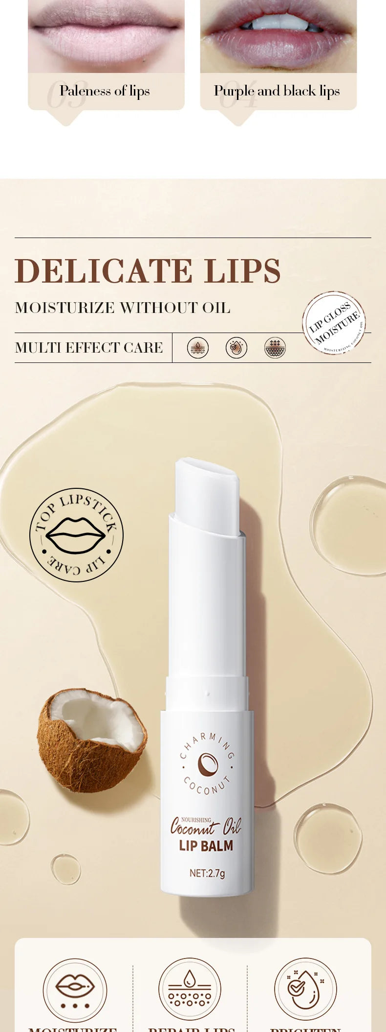 Coconut Lip Balm for Lasting Moisture and Nourishment - Smarsty