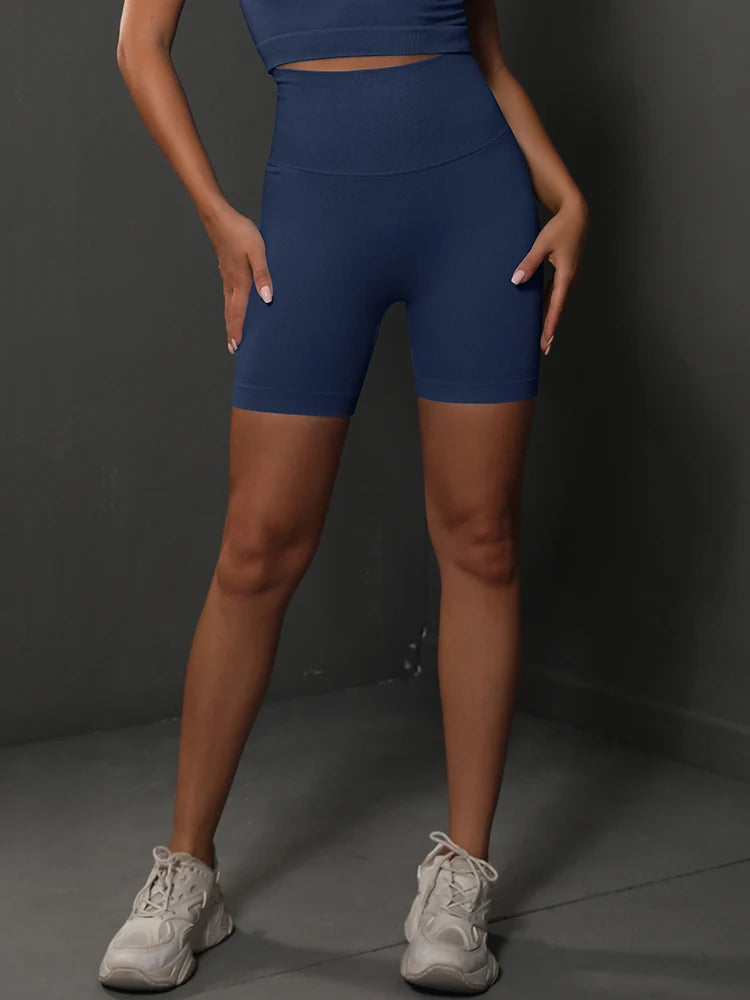 Yoga Shorts Women Sports Shorts Seamless Gym Workout Shorts High Waist Push Up Fitness Sports Shorts Cycling Shorts - Smarsty