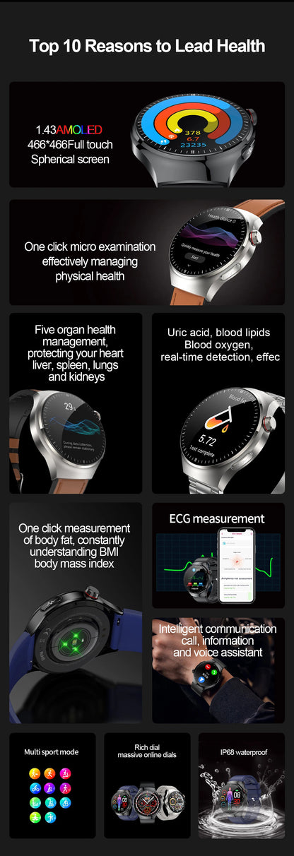 2025 Smart Health Watch with Blood Oxygen and ECG - Smarsty