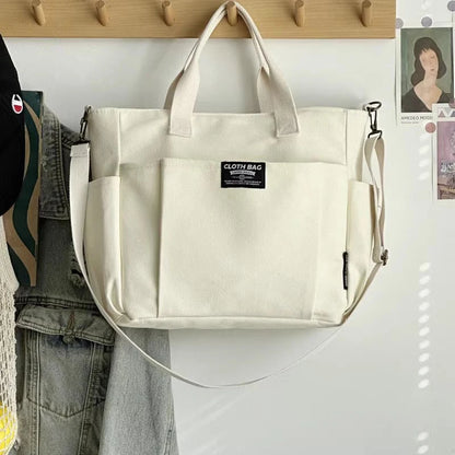 Urban Minimalist Canvas Tote Bag Large Capacity Crossbody - Smarsty