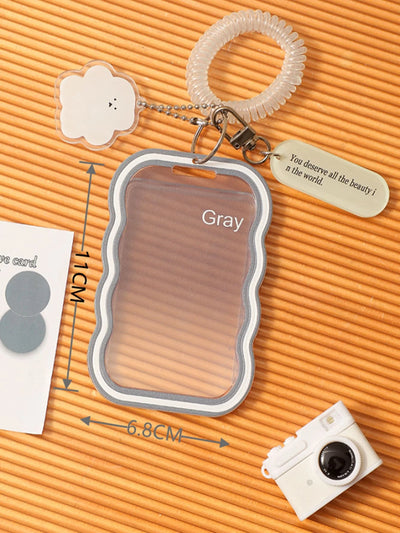 Korea Style Plastic 3inch Card Holder Idol Photo Protective Case Photocard Holder Kawaii Unisex Campus Card Cover - Smarsty