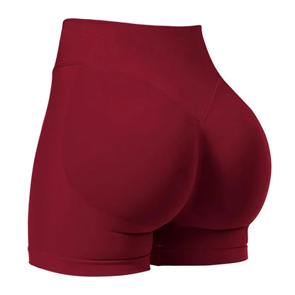 4.5''Shorts Seamless Low Ribbed Waistband Gym Shorts Scrunch Bum Yoga Shorts Booty High Stretch Running Bike Shorts - Smarsty