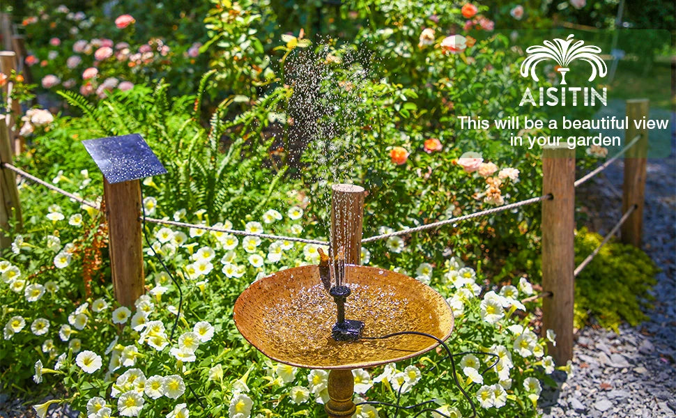 Solar Fountain Pump Kit for Low Noise Outdoor Decor - Smarsty