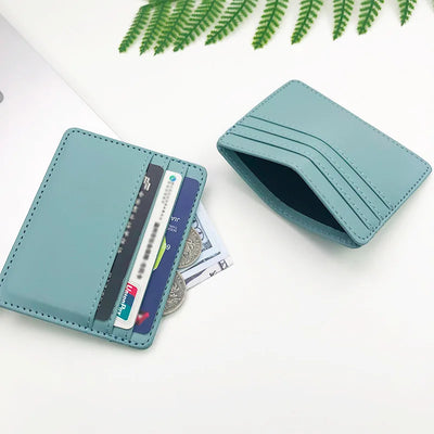 PU Leather ID Card Case - Slim Multi-Slot Holder for Bank/Credit Cards - Smarsty