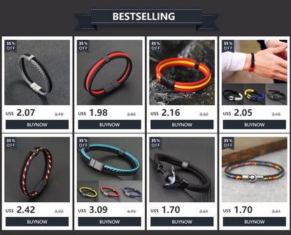 Stylish Paracord Bracelet for Men with Stainless Steel Buckle - Smarsty