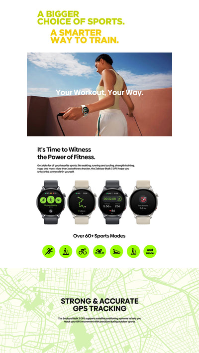 Zeblaze Btalk 3 GPS Smartwatch with AMOLED Screen - Smarsty