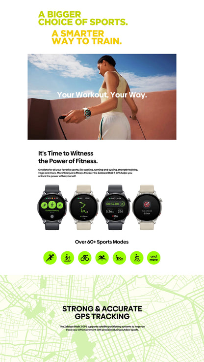 Zeblaze Btalk 3 GPS Smartwatch with AMOLED Screen - Smarsty