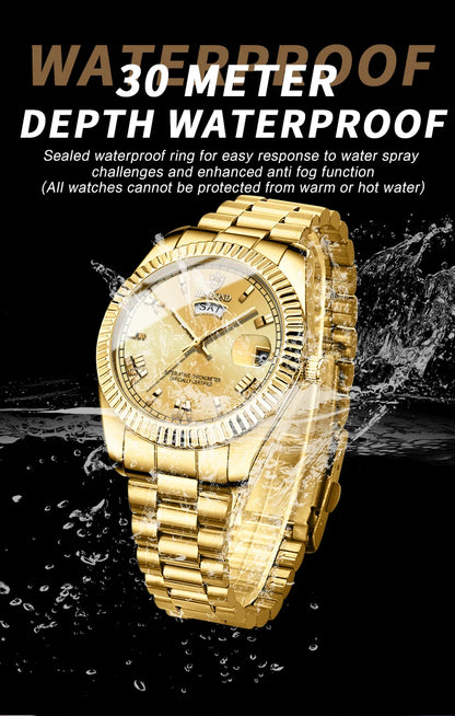 BINBOND Men's Classic Waterproof Quartz Watch with Luminous Dial - Smarsty