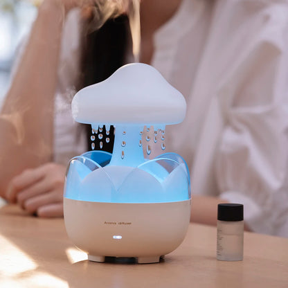 Mushroom Rain Humidifier and Aroma Diffuser with Colorful Night Lights - Smarsty