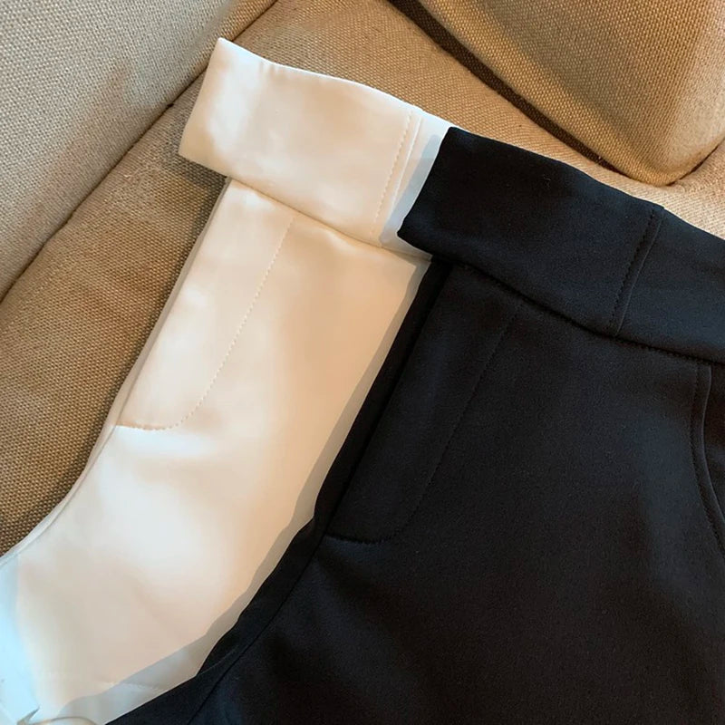 Women Shorts T2 Black Shorts Women Harajuku Elegance High Waisted Shorts A Line Slim Casual Hot Girl Straight Pants Sexy - Smarsty