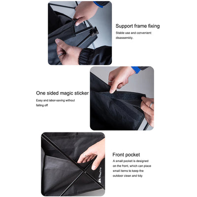 Outdoor Camping Storage Bag Large Capacity 600D Waterproof Oxford Foldable Bag with Front Pocket for Beach Table Accessories