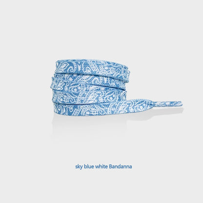 Gilding Flat Shoe Laces Cashew Flower Shoelaces for Sneakers Hand-painted Sports Casual Basketball Tennis Shoelace Shoestrings - Smarsty