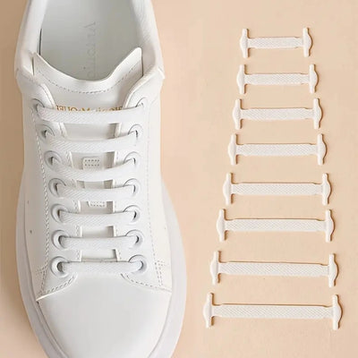 New 16Pcs Elastic Shoe Laces All Sneakers Silicone Stretch Shoelaces Unisex Fashion No Tie Shoelace Rubber Band Shoelaces - Smarsty