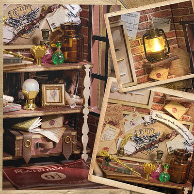 Magical Doll House Wooden Miniature DIY Assembly Building Model Kit Production of Small Room Toys Decorations with Furniture by Smarsty