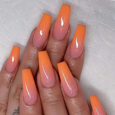 Glossy Pink Press On Nails 24pcs Full Cover Elegant Style - Smarsty