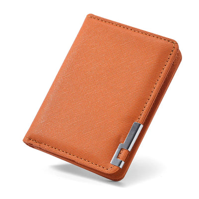 Black Faux Leather Small Slim Business-Style Wallet - Multiple Card Slots, Credit Card and Driver's License Holder, Geometric In - Smarsty