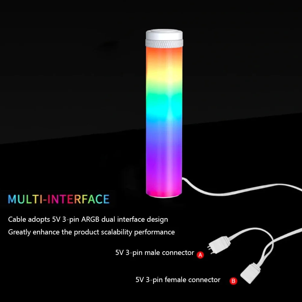 5V 3Pin ARGB Graphics Card Brace GPU Support Bracket Adjustable Telescopic Rotary Screw Aluminum Alloy for Vertical GPU Holder